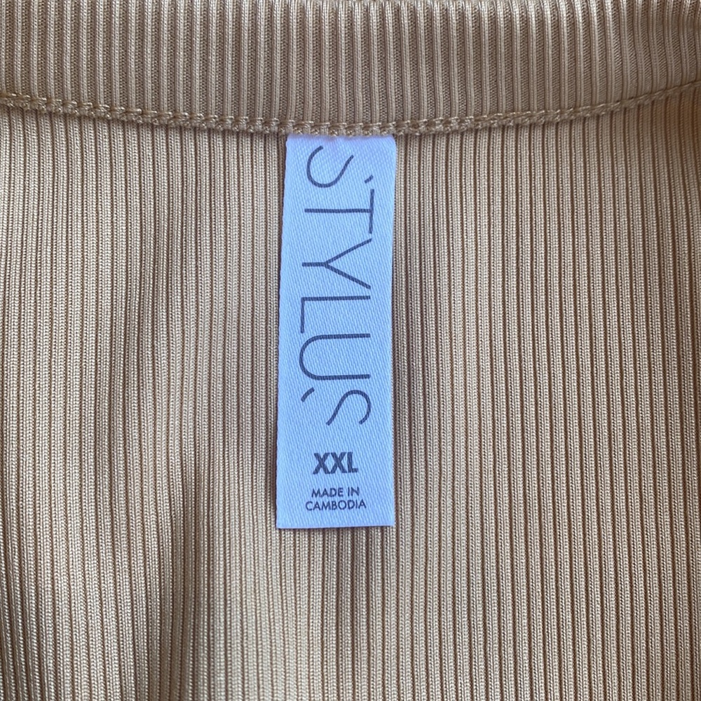 Stylus Yellow Ribbed Tank - Picture 4 of 6